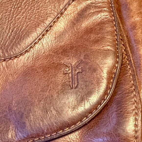 Frye Tan Leather Shoulder Saddle Bag - Picture 10 of 11